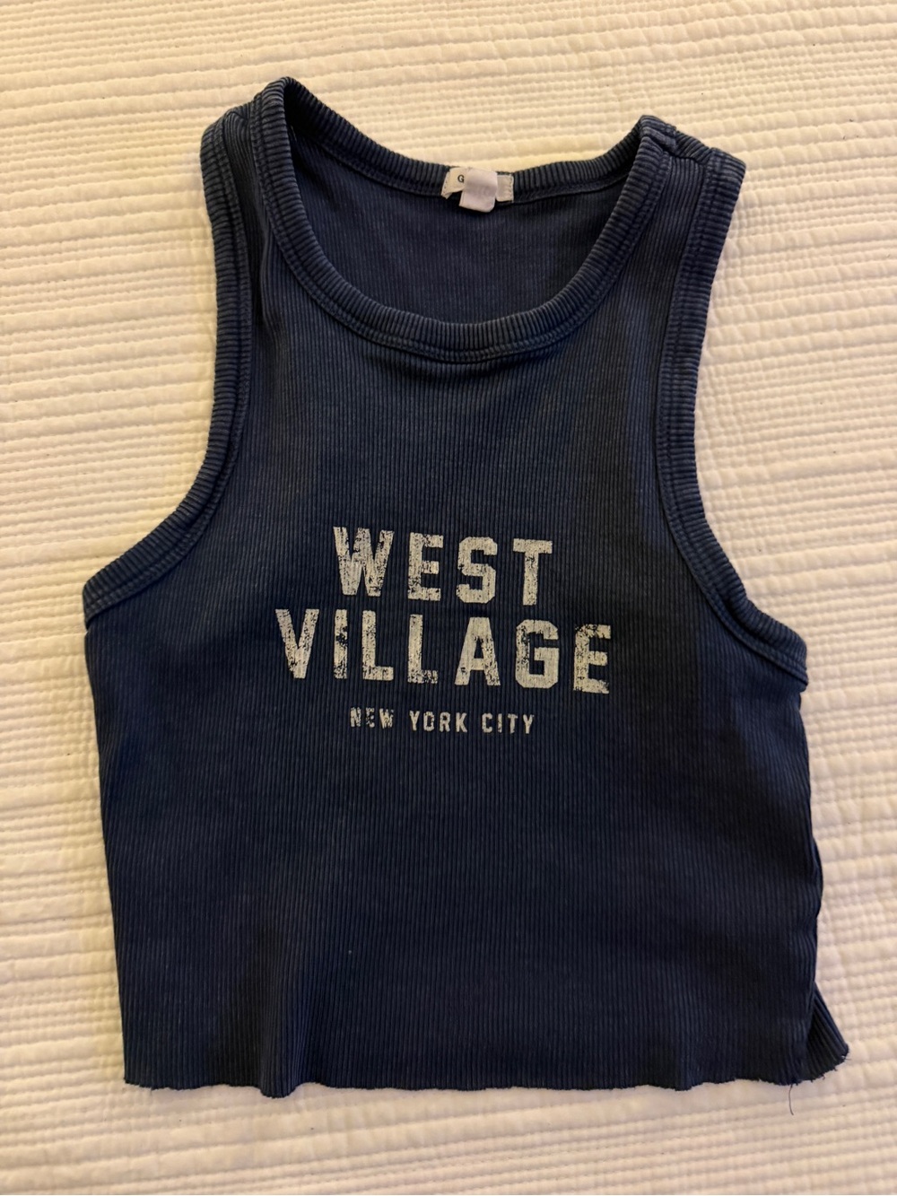 Women’s Navy West Village Tank Top - New York City Graphic